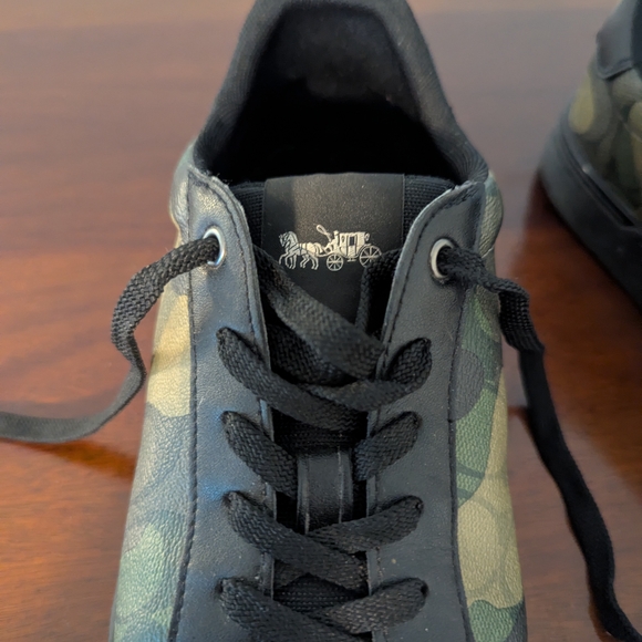Coach Camouflage Green and Black Sneakers - Picture 5 of 8